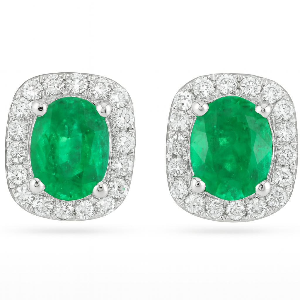 ARETES DE PLATA VERDE