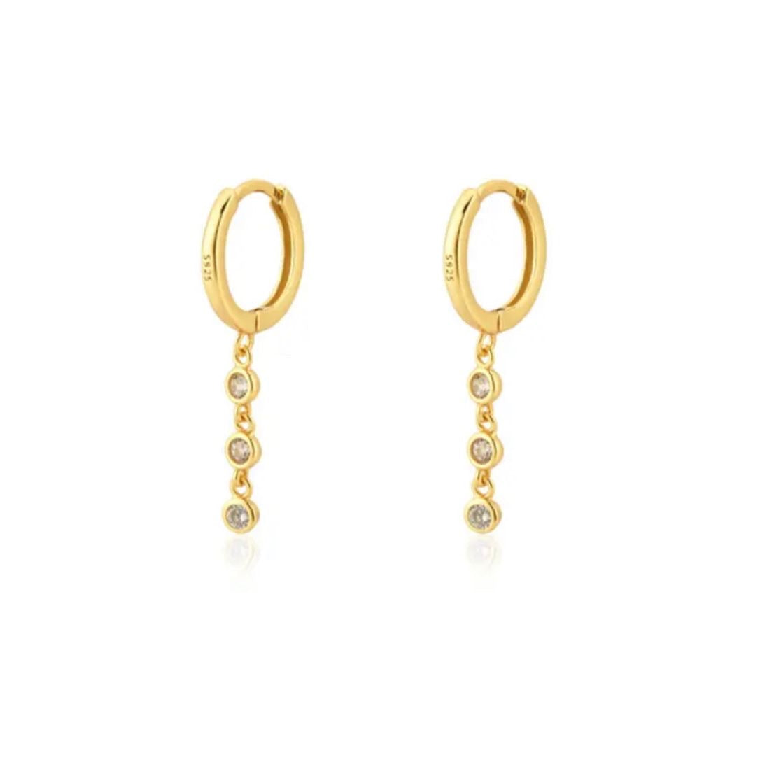 ARETES TRES BRILLOS