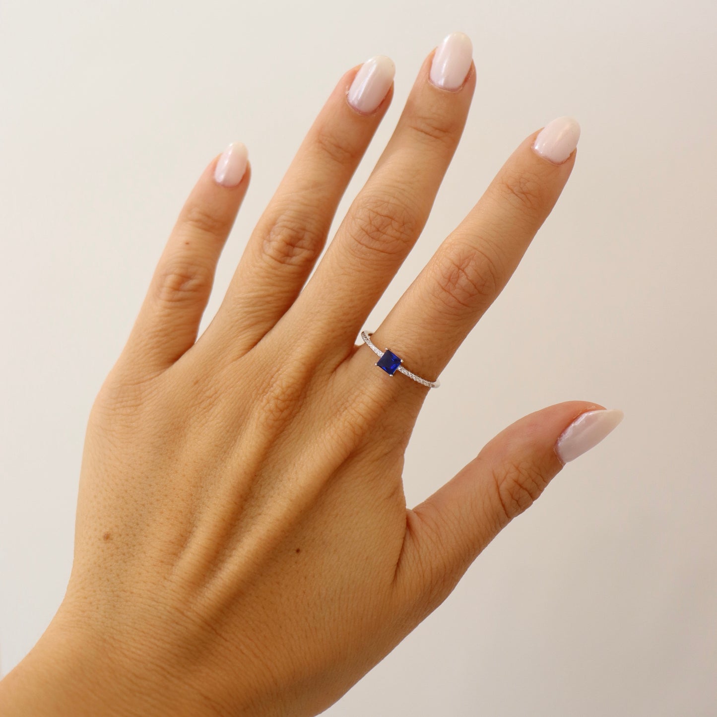 ANILLO PLATA ESSENCE AZUL