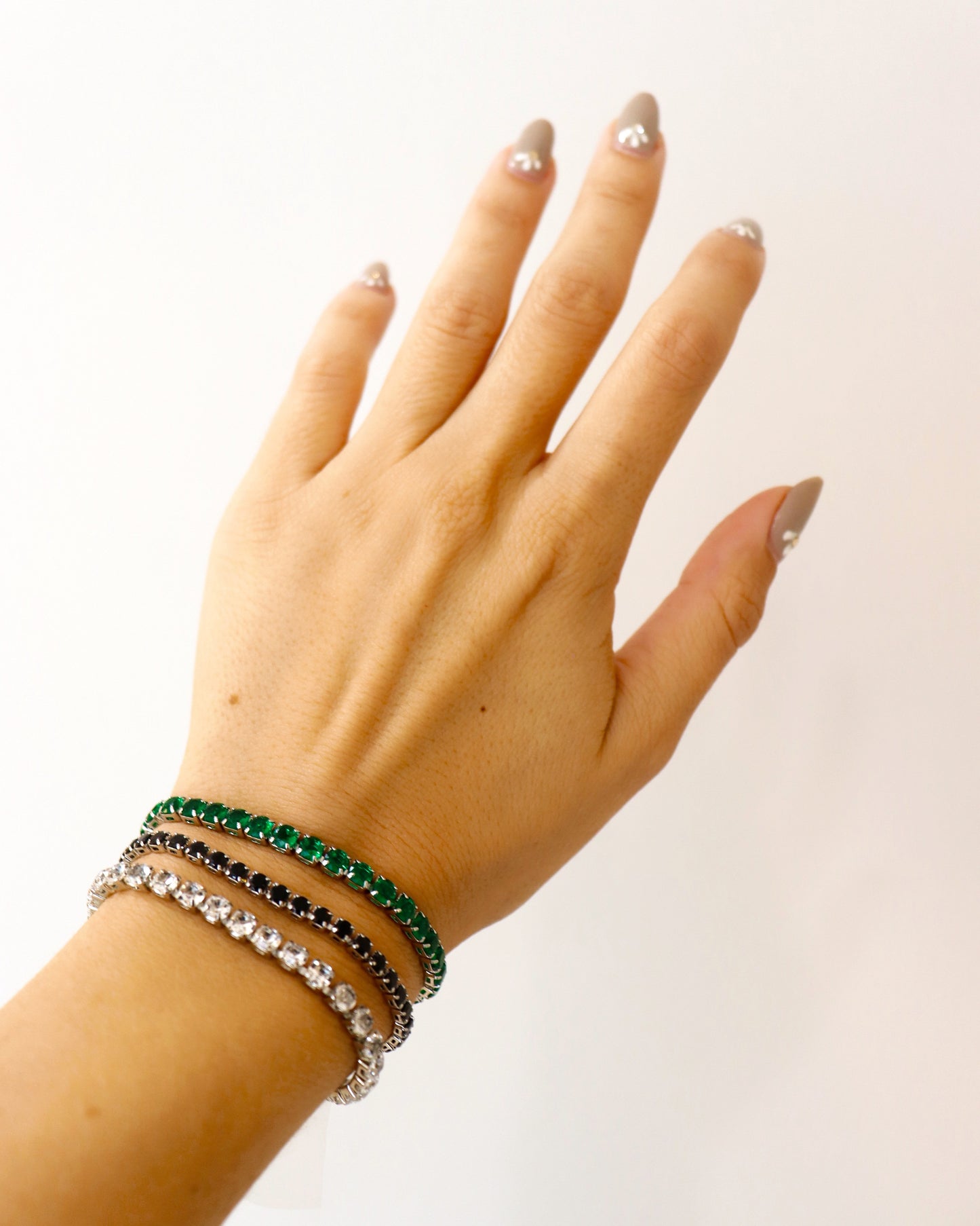 PULSERA TENIS ZIRCONIAS VERDE