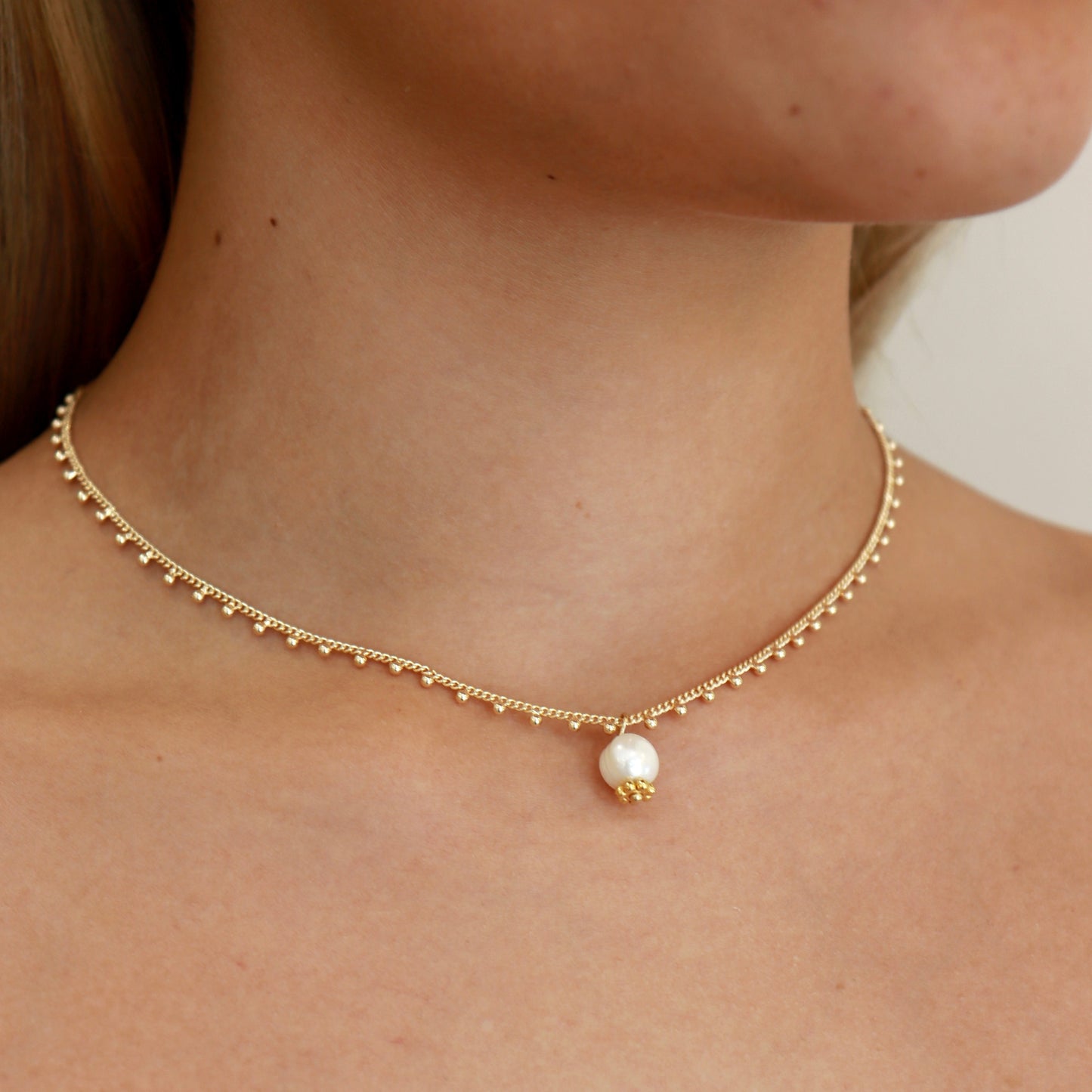 COLLAR SUMMER DOTS PERLE