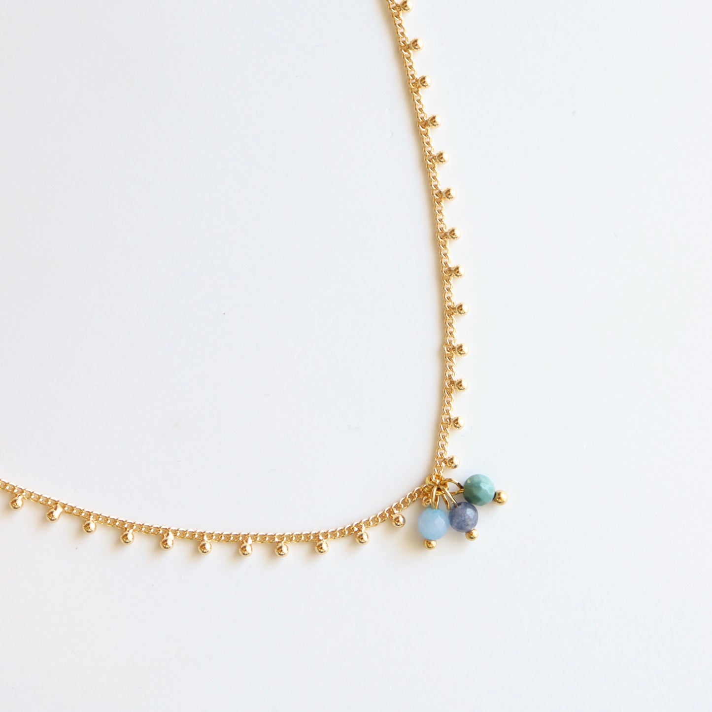 COLLAR SUMMER DOTS BLEU