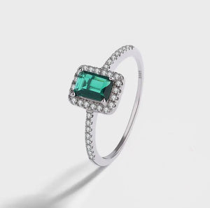 ANILLO PLATA PIEDRA VERDE