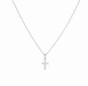 COLLAR PLATA CRUZ PLATEADO