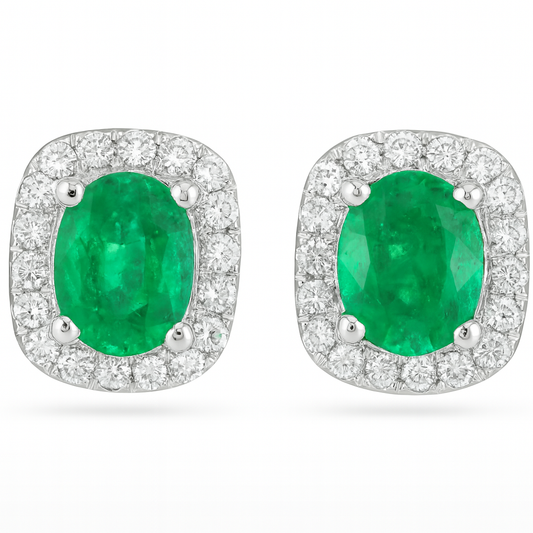 ARETES DE PLATA VERDE