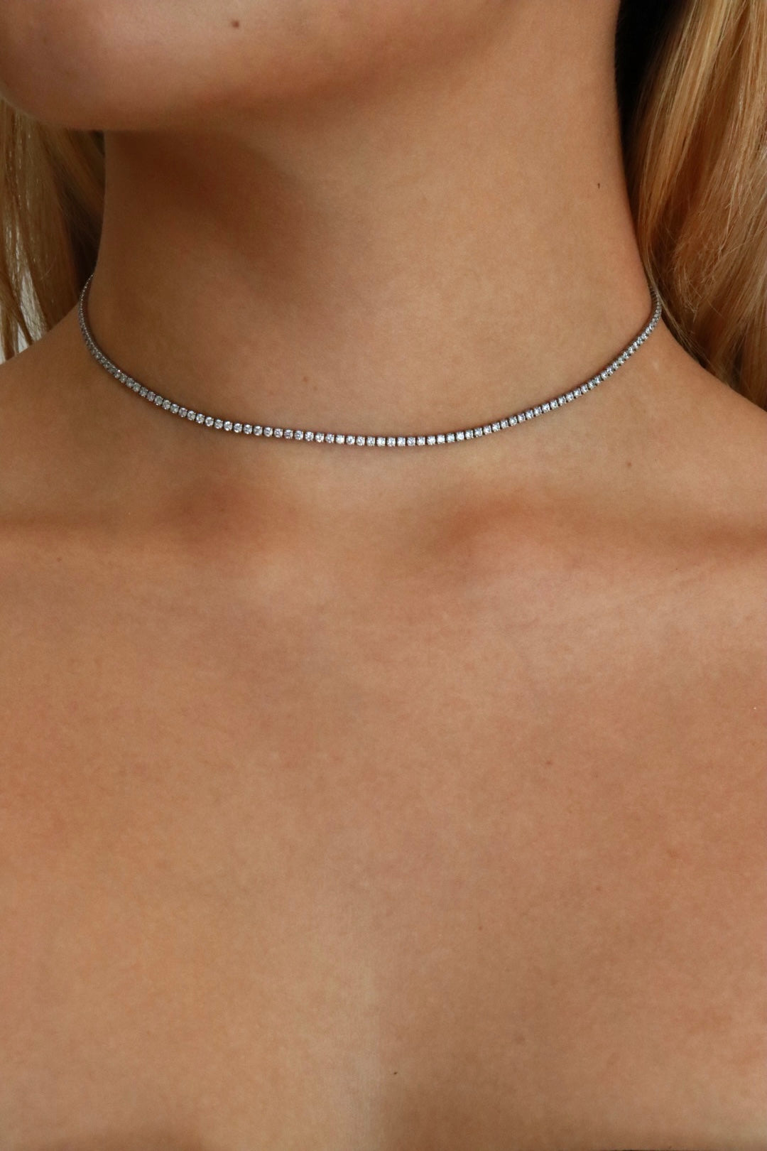 COLLAR PLATA TENIS