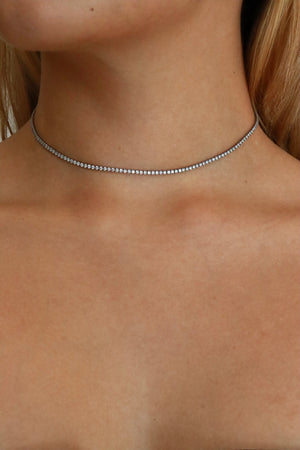 COLLAR PLATA TENIS