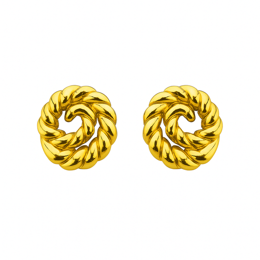 ARETES ACERO DORADO CARACOL