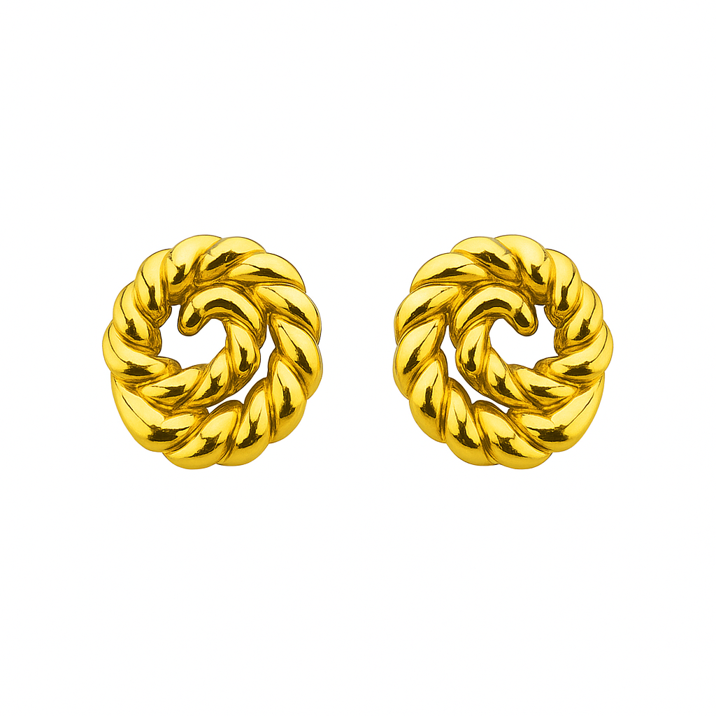 ARETES ACERO DORADO CARACOL