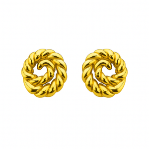 ARETES ACERO DORADO CARACOL