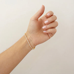 PULSERA TENIS ZIRCONIAS DORADA