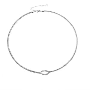 COLLAR NUDO PLATEADO