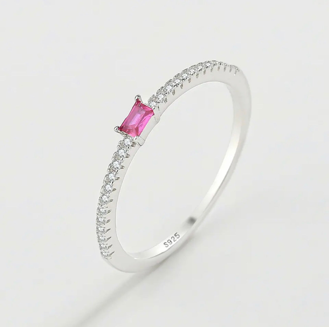 ANILLO PLATA ZIRCONIA ROSA