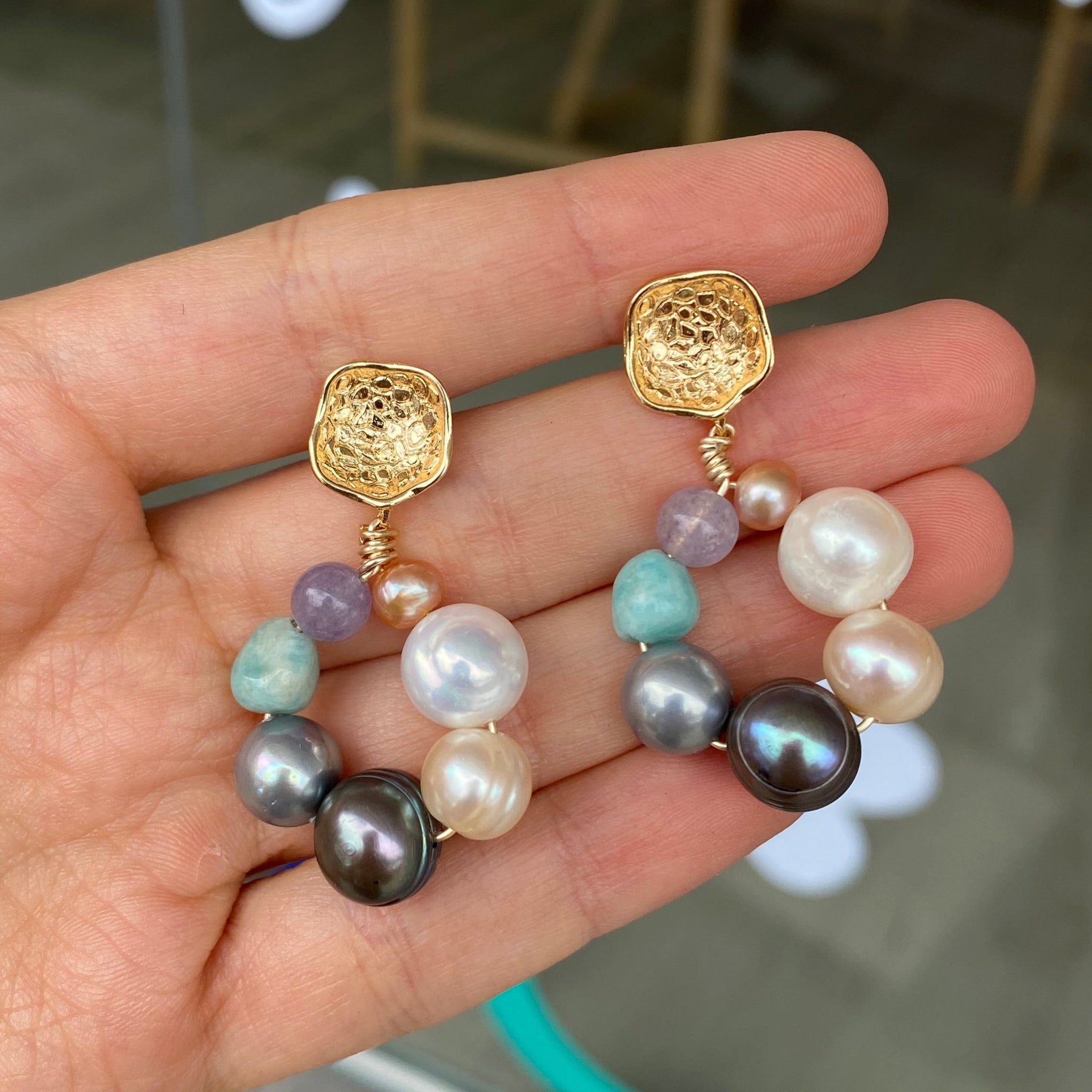 ARETES TURQUOISE PURPLE