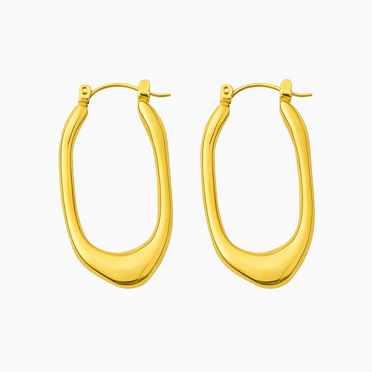 ARETES ACERO DORADO IRREGULARES