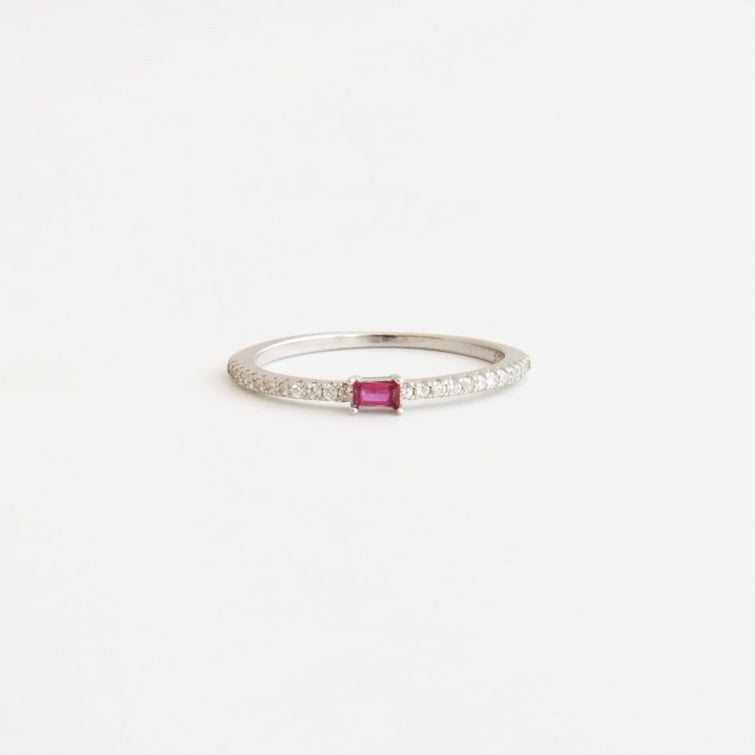 ANILLO PLATA ZIRCONIA ROSA