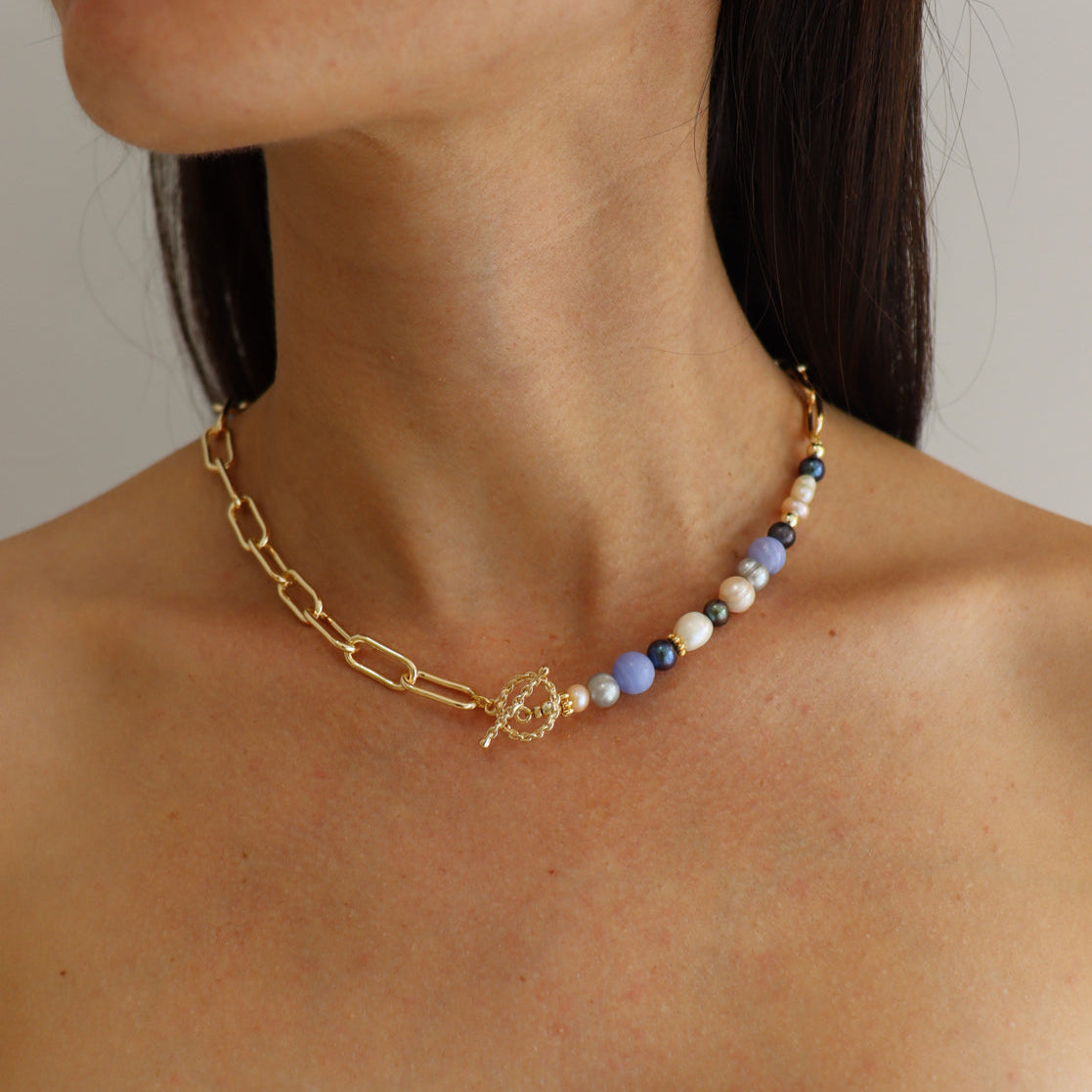 COLLAR 2 EN 1 TURQUOISE MAUVE