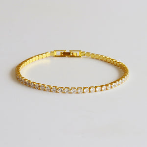 PULSERA TENIS ZIRCONIAS DORADA