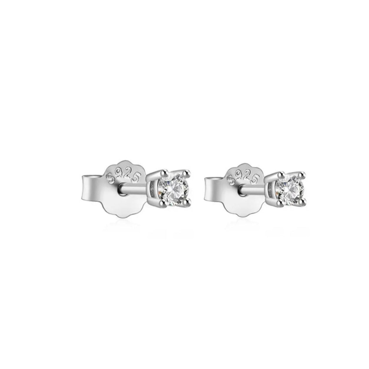COMBO HOOP ZIRCONIAS PLATEADO