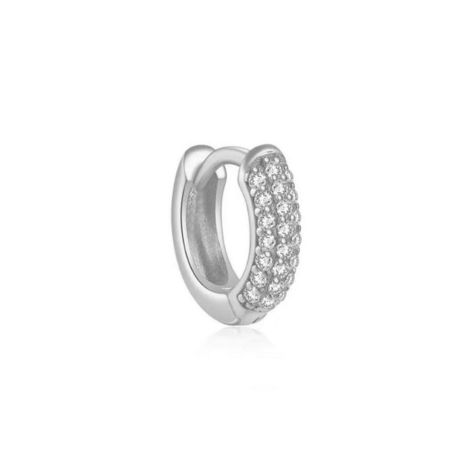 COMBO HOOP ZIRCONIAS PLATEADO
