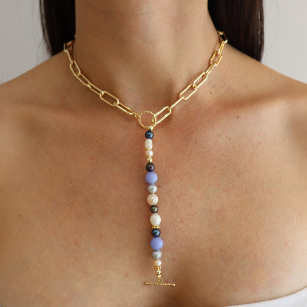 COLLAR 2 EN 1 TURQUOISE MAUVE