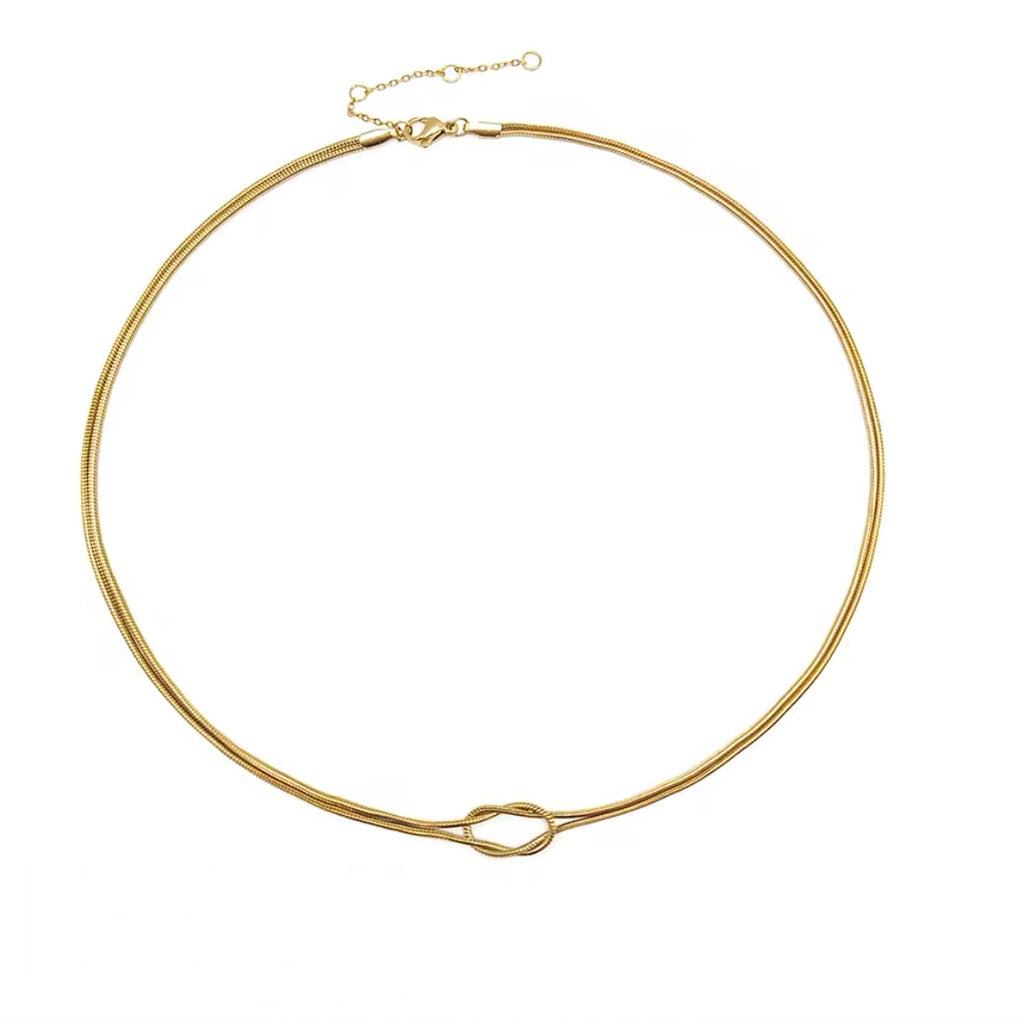 COLLAR NUDO DORADO