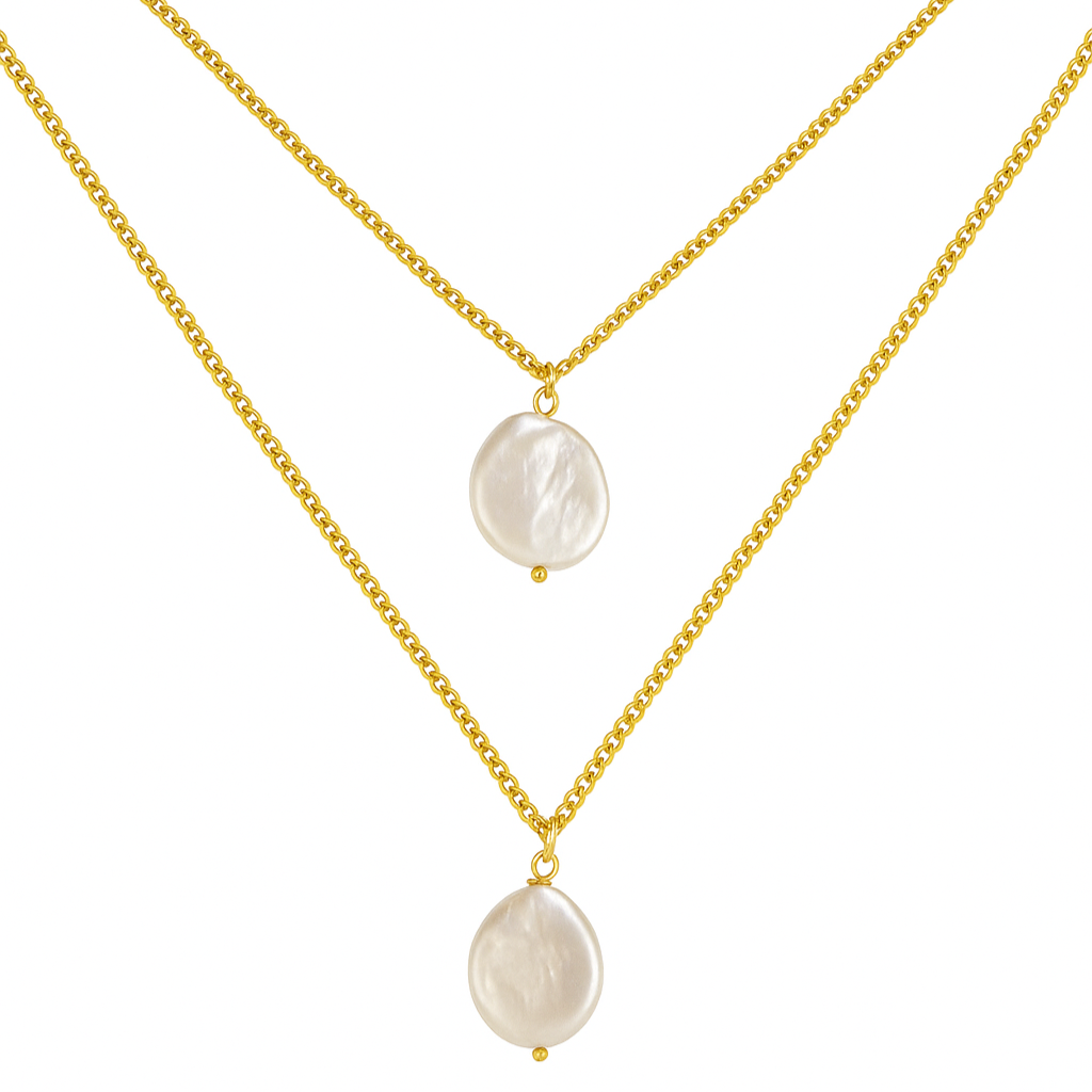 COLLAR DOBLE LARGO DORADO