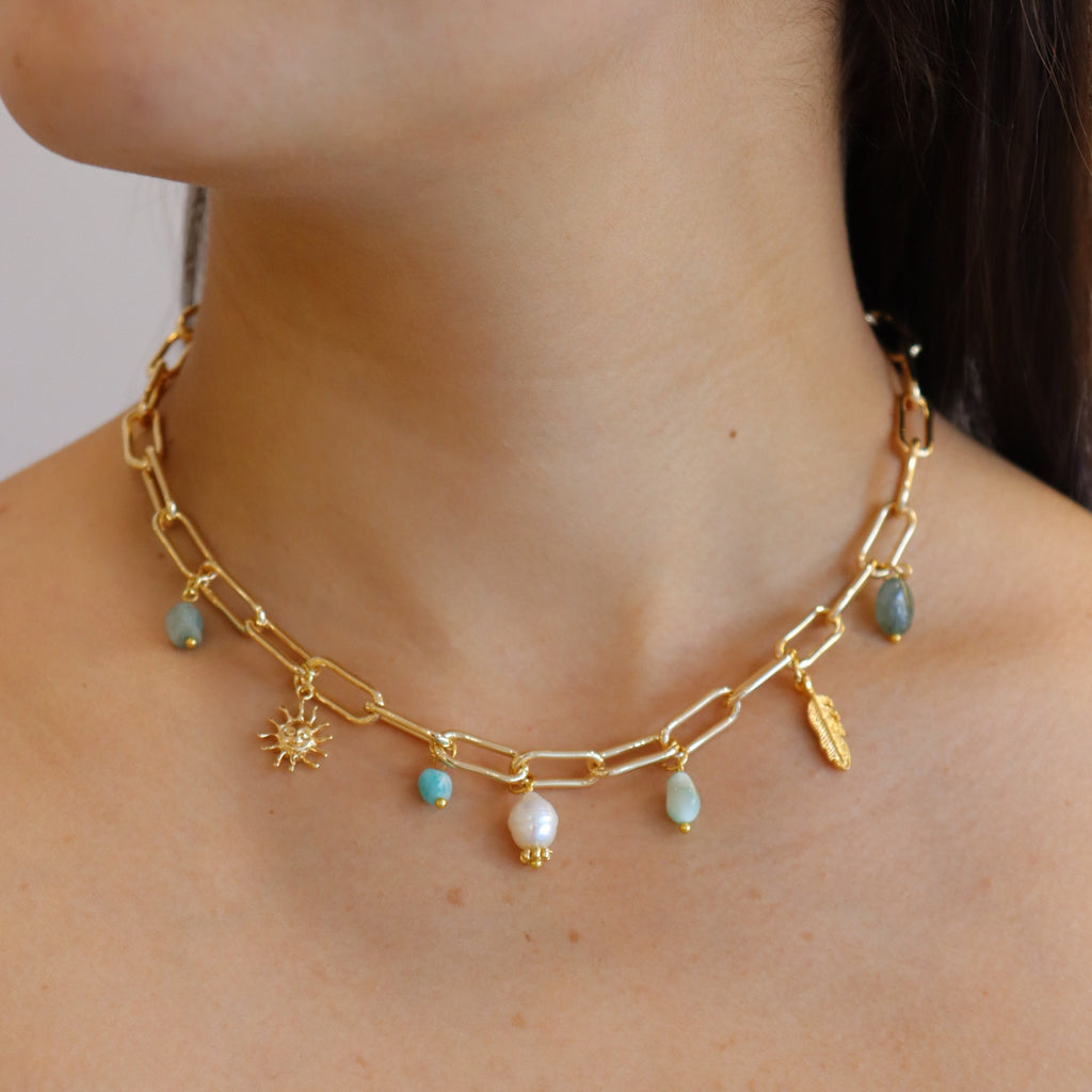COLLAR CHARMS BABY BLUE