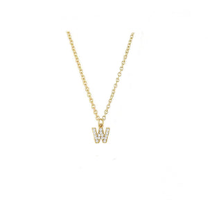 COLLAR INICIAL ZIRCONIAS DORADO