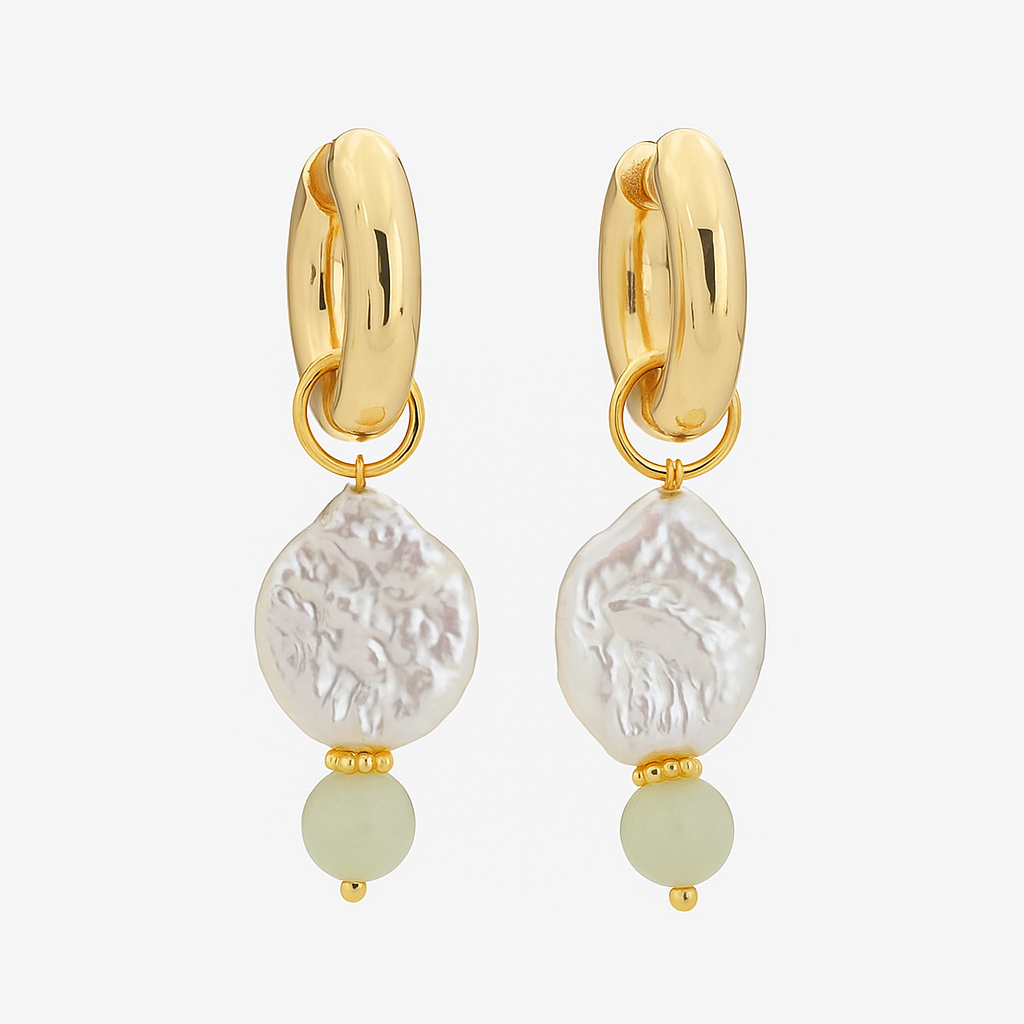 CHUNKY HOOPS VERDE CLARO