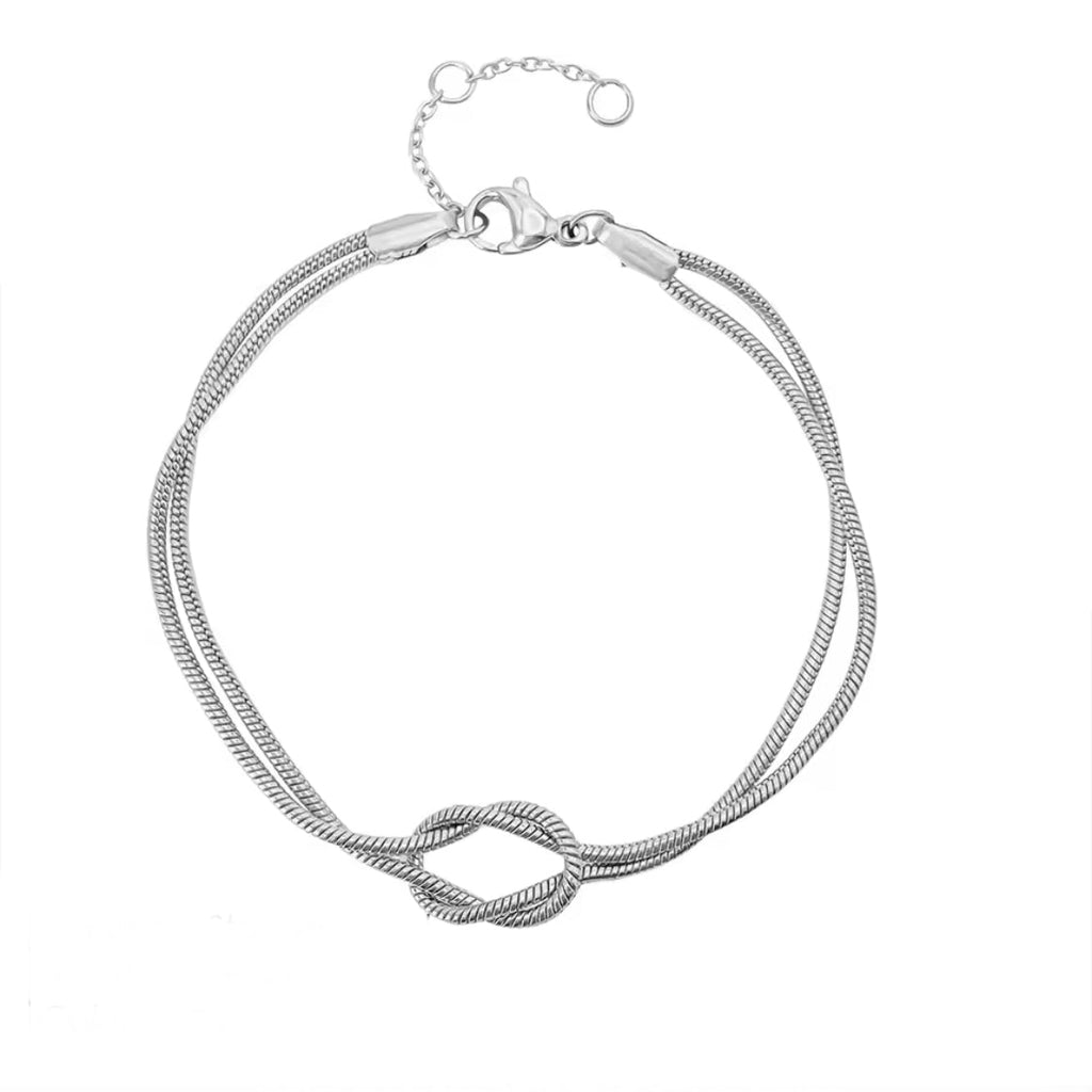 PULSERA NUDO PLATEADA