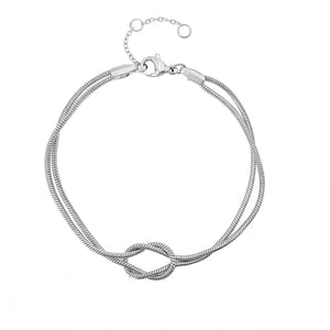 PULSERA NUDO PLATEADA