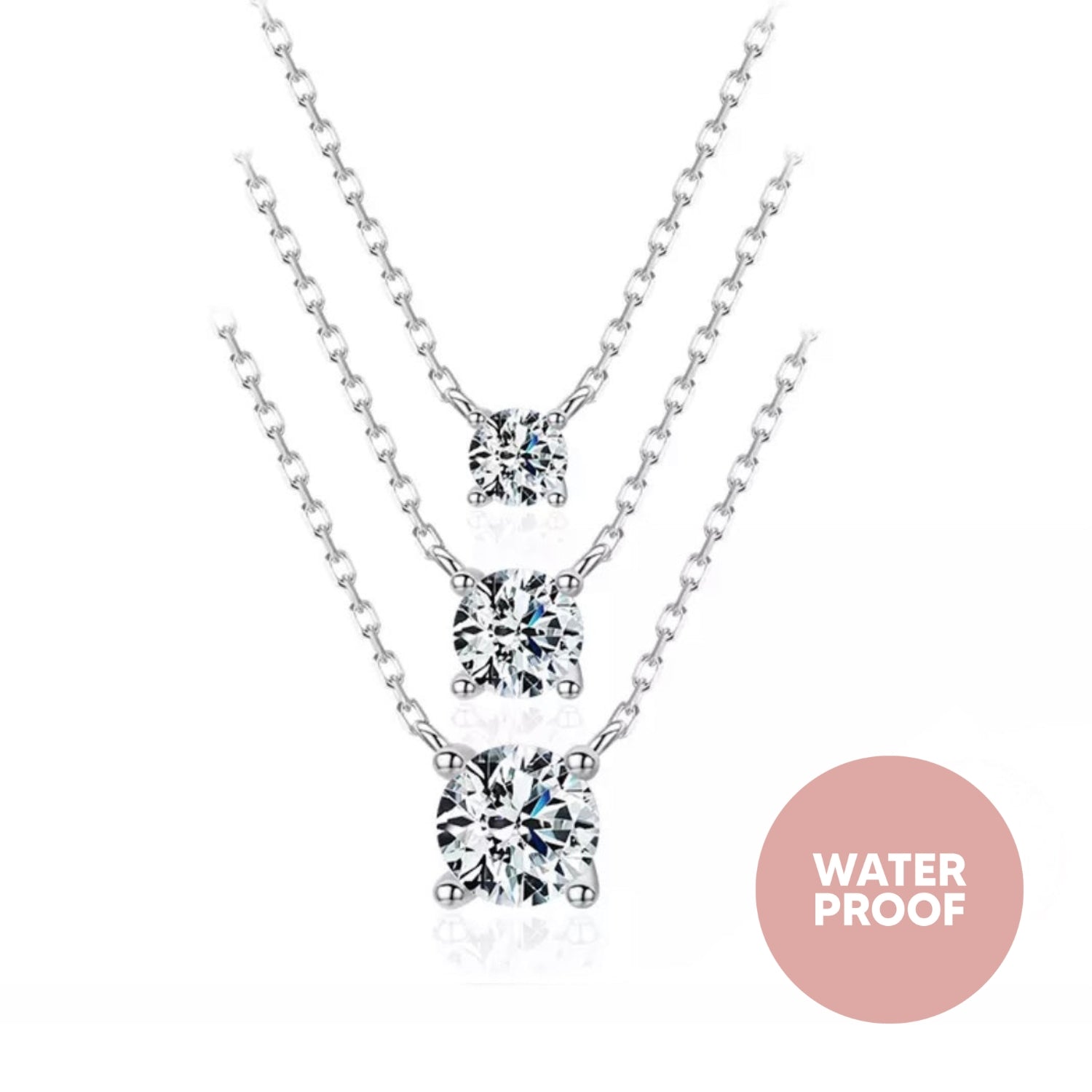 COLLAR DE PLATA ZIRCONIA CIRCULAR