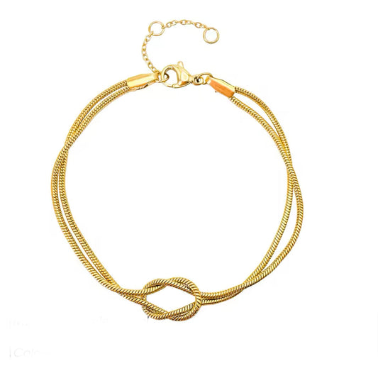 PULSERA NUDO DORADA