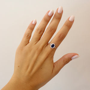 ANILLO PLATA PIEDRA AZUL