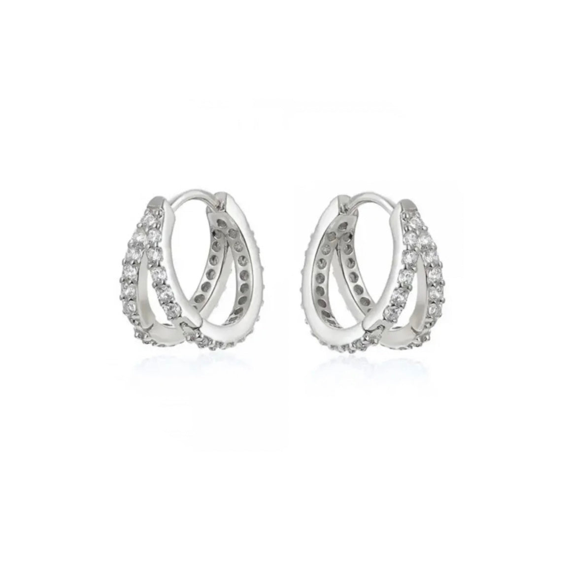 HOOPS DOBLE CON ZIRCONIA