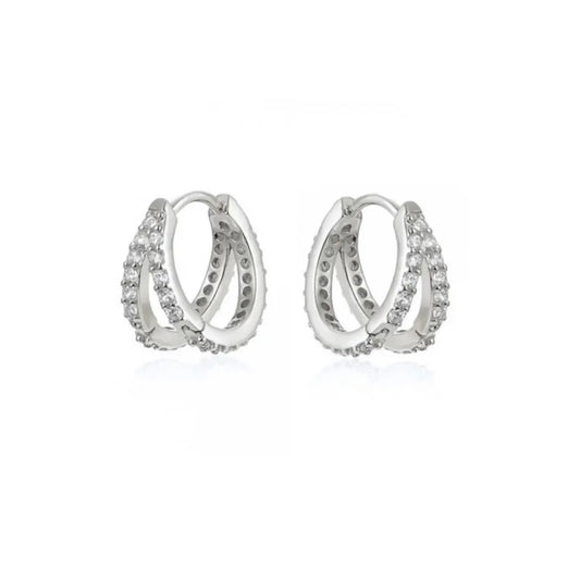 HOOPS DOBLE CON ZIRCONIA