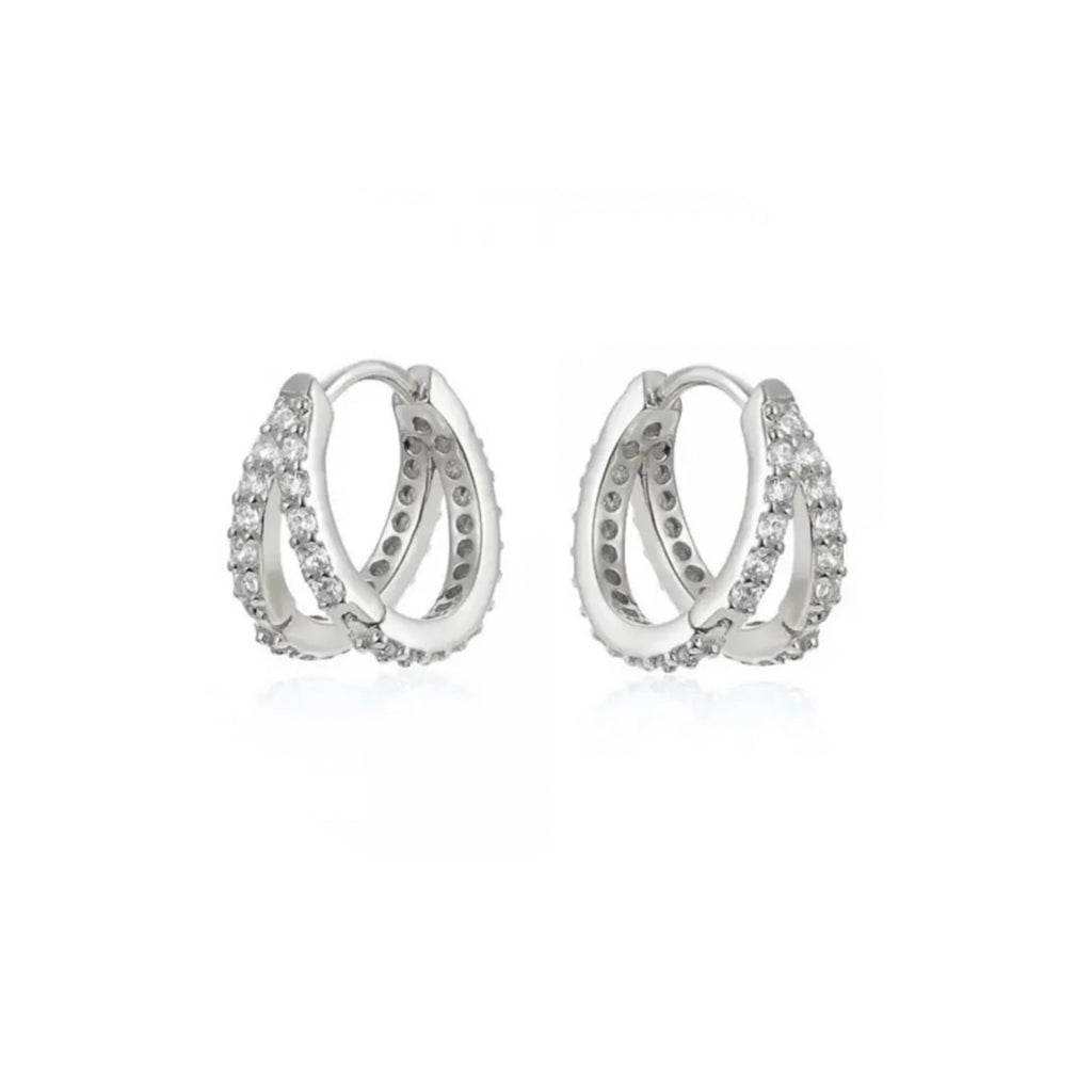 HOOPS DOBLE CON ZIRCONIA