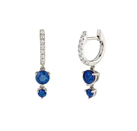 HOOPS PLATA AZULES