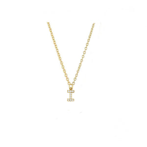 COLLAR INICIAL ZIRCONIAS DORADO