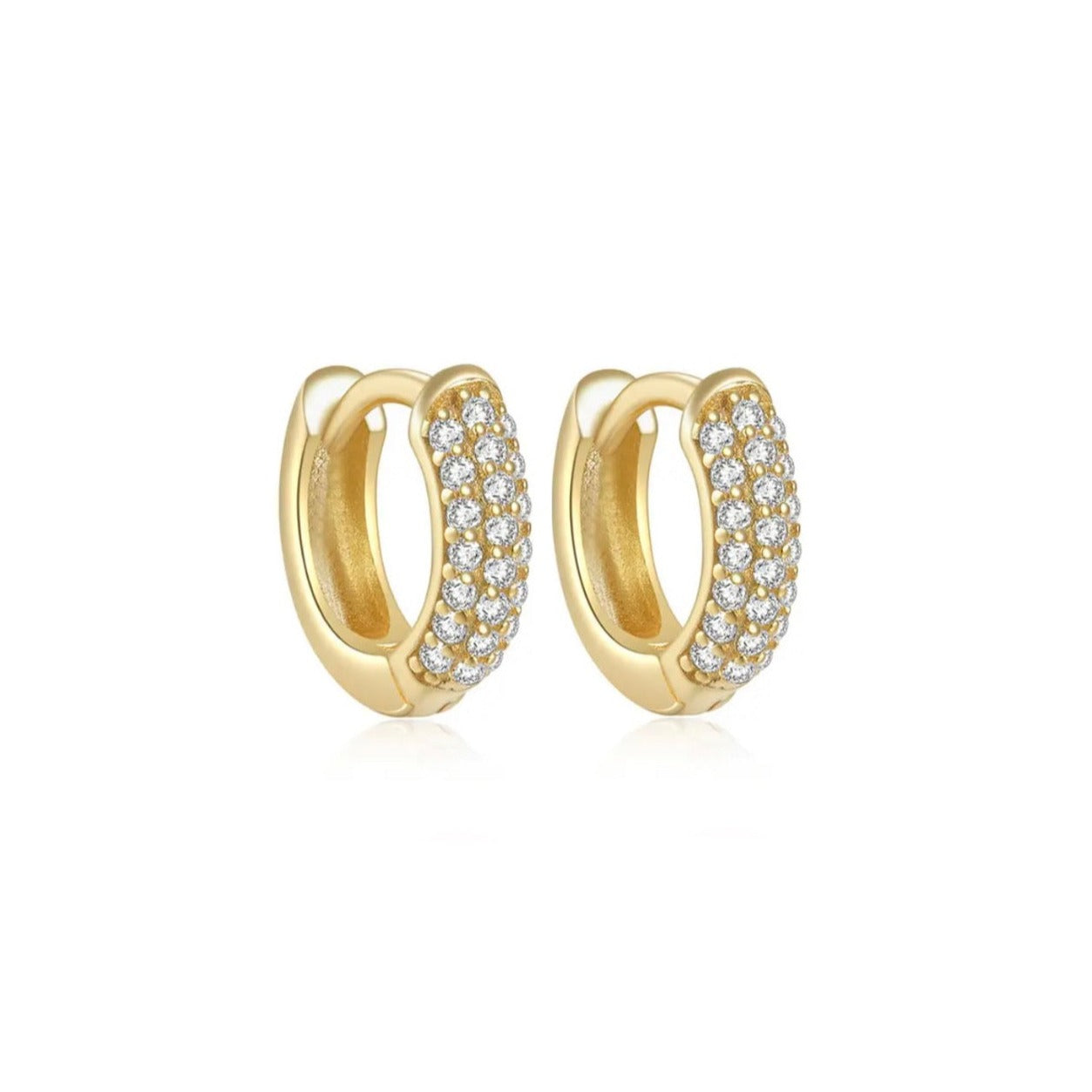 COMBO HOOP ZIRCONIAS DORADO