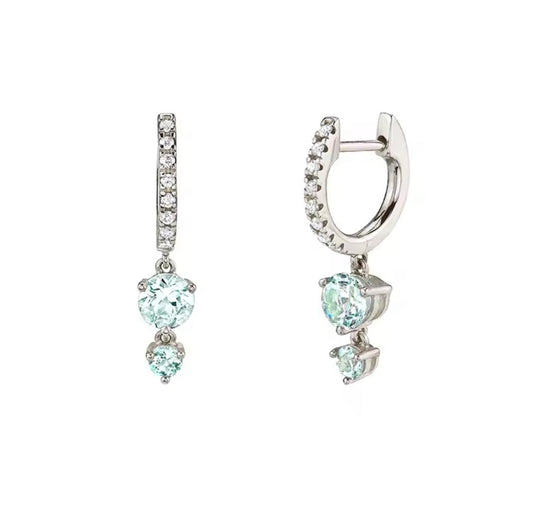 HOOPS PLATA AZUL CIELO