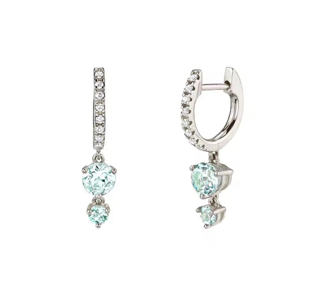 HOOPS PLATA AZUL CIELO