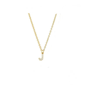 COLLAR INICIAL ZIRCONIAS DORADO