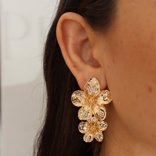 ARETES FLOR DOBLE