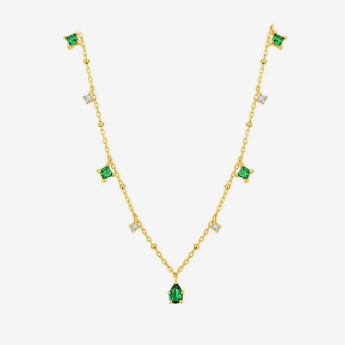 COLLAR ZIRCONIAS VERDES