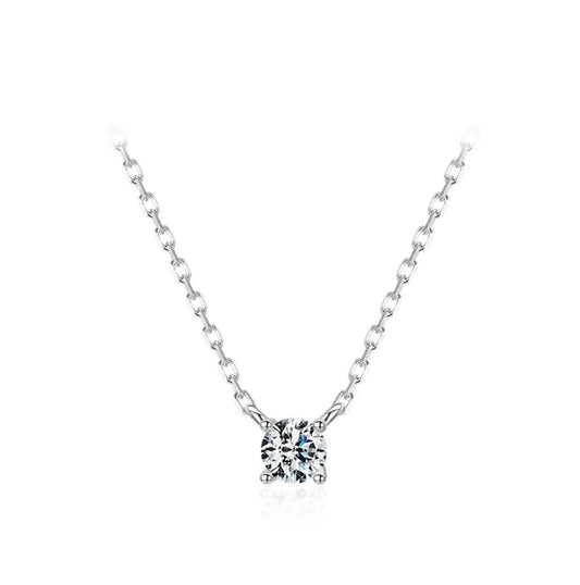 COLLAR DE PLATA ZIRCONIA CIRCULAR CHICO