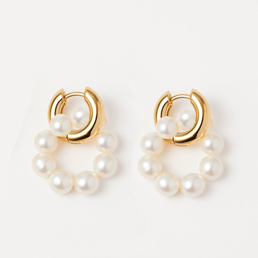 CHUNKY HOOPS DONITA PERLAS