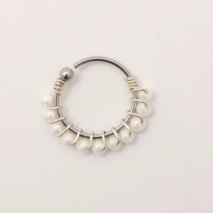 PIERCINGS BORDADOS BLANCO (PRECIO POR PIEZA)