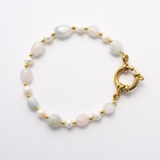 PULSERA  PEARLS N STONE ARRAS